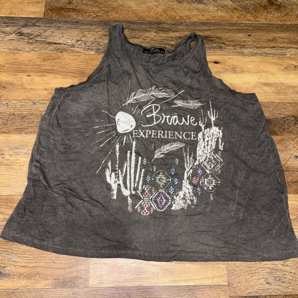Bershka “Brave Experience” Graphic Tank Top